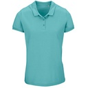 Koszulka Polo Damska Klasyczna Bawelna Organiczna Pique L03575 - Pool Blue