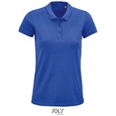 Koszulka Polo Damska Klasyczna Bawelna Organiczna Pique L03575 - Royal Blue 241