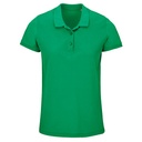 Koszulka Polo Damska Klasyczna Bawełna Organiczna Pique L03575 - Spring Green