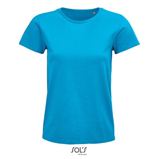 T-shirt Klasyczny Bawełna Organiczna L03579 - Aqua