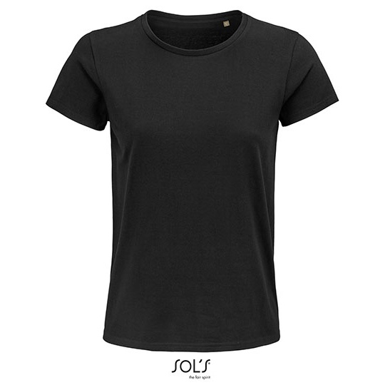 T-shirt Klasyczny Bawełna Organiczna L03579 - Deep Black