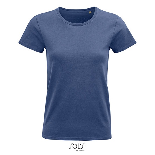 T-shirt Klasyczny Bawełna Organiczna L03579 - Denim