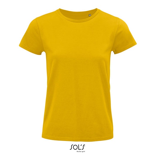 T-shirt Klasyczny Bawełna Organiczna L03579 - Gold