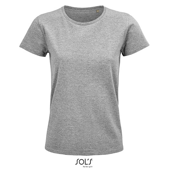 T-shirt Klasyczny Bawełna Organiczna L03579 - Grey Melange