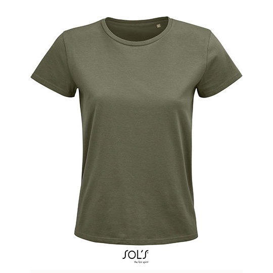 T-shirt Klasyczny Bawełna Organiczna L03579 - Khaki