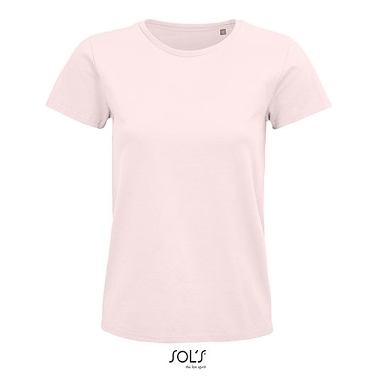 T-shirt Klasyczny Bawełna Organiczna L03579 - Pale Pink