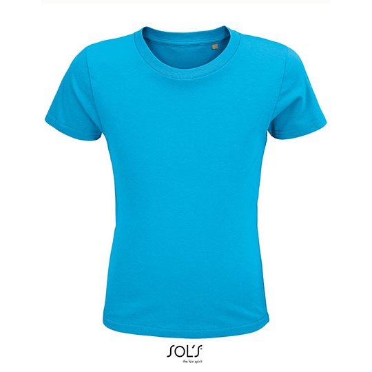 T-shirt Dzieciecy Krotki Rekaw Bawelna Organiczna L03580 - Aqua