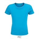 T-shirt Dzieciecy Krotki Rekaw Bawelna Organiczna L03580 - Aqua