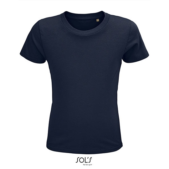T-shirt Dziecięcy Krótki Rękaw Bawełna Organiczna L03580 - French Navy