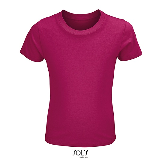 T-shirt Dziecięcy Krótki Rękaw Bawełna Organiczna L03580 - Fuchsia