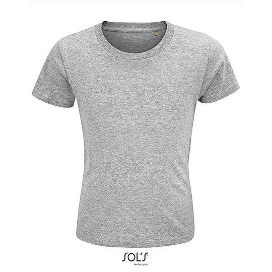 T-shirt Dzieciecy Krotki Rekaw Bawelna Organiczna L03580 - Grey Melange