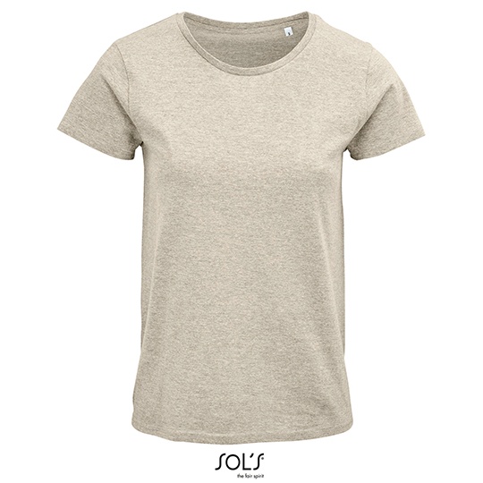 T-shirt Dzieciecy Krotki Rekaw Bawelna Organiczna L03580 - Heather Beige
