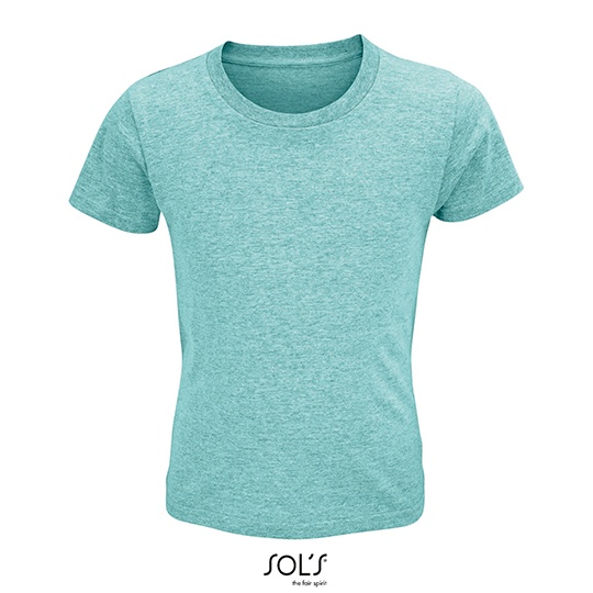 T-shirt Dzieciecy Krotki Rekaw Bawelna Organiczna L03580 - Heather Light Green