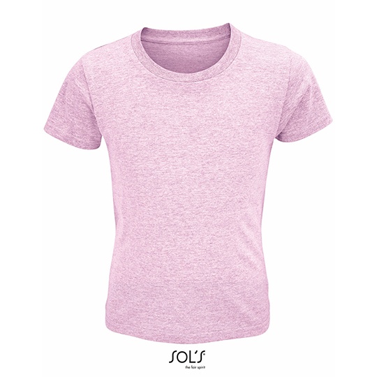 T-shirt Dzieciecy Krotki Rekaw Bawelna Organiczna L03580 - Heather Pink