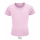 T-shirt Dzieciecy Krotki Rekaw Bawelna Organiczna L03580 - Heather Pink