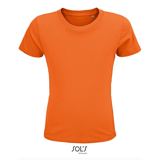 T-shirt Dzieciecy Krotki Rekaw Bawelna Organiczna L03580 - Orange
