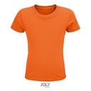 T-shirt Dzieciecy Krotki Rekaw Bawelna Organiczna L03580 - Orange