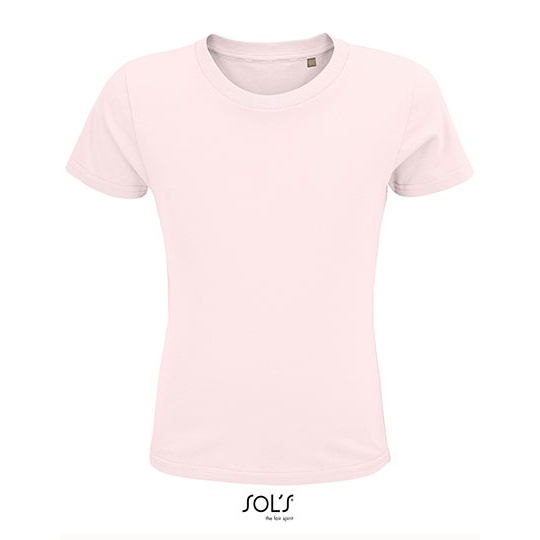 T-shirt Dzieciecy Krotki Rekaw Bawelna Organiczna L03580 - Pale Pink