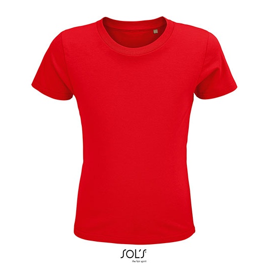 T-shirt Dzieciecy Krotki Rekaw Bawelna Organiczna L03580 - Red