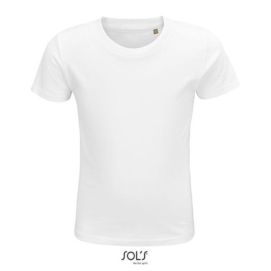 T-shirt Dzieciecy Krotki Rekaw Bawelna Organiczna L03580 - White