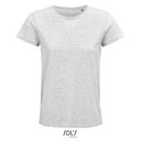 T-shirt Damski Klasyczny Bawełniany L03581 - Ash (Heather)