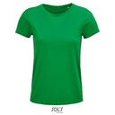 T-shirt Damski Klasyczny Bawełniany L03581 - Kelly Green
