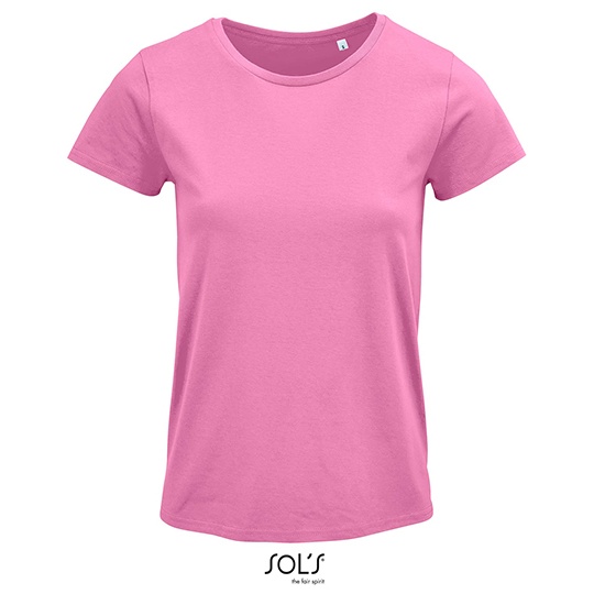 T-shirt Damski Klasyczny Bawelniany L03581 - Orchid Pink