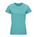 T-shirt Damski Klasyczny Bawelniany L03581 - Pool Blue