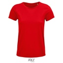 T-shirt Damski Klasyczny Bawelniany L03581 - Red