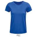 T-shirt Damski Klasyczny Bawelniany L03581 - Royal Blue 241