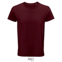 Męski T-shirt z Okrągłym Dekoltem L03582 - Burgundy