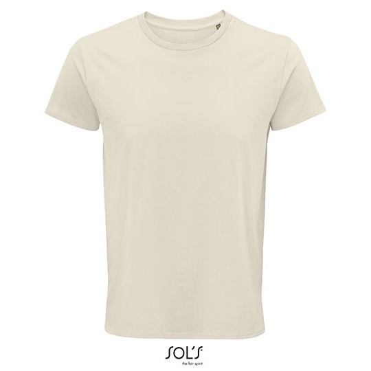 Męski T-shirt z okrągłym dekoltem L03582 - Natural