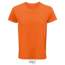 Męski T-shirt z Okrągłym Dekoltem L03582 - Orange