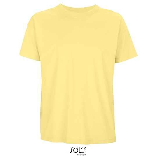 T-shirt męski oversize L03806 - Light Yellow