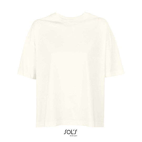 T-shirt Oversize Bawełna Organiczna L03807 - Off White