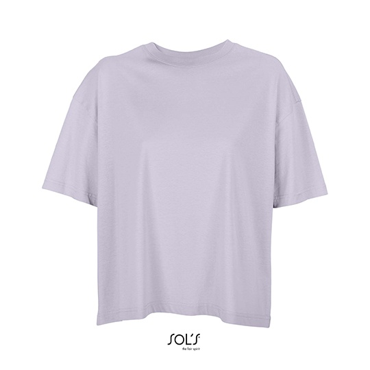 T-shirt Oversize Bawełna Organiczna L03807 - Lilac
