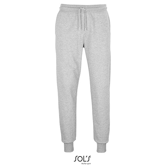 Meskie spodnie dresowe slim L03808 - Grey Melange
