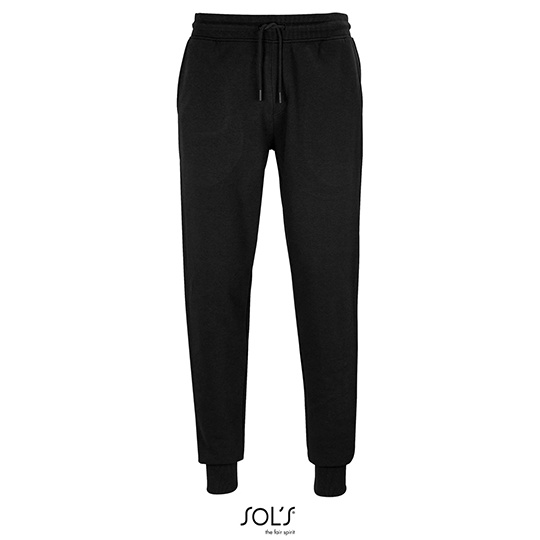 Spodnie Dresowe Slim Fit Organiczna Bawelna Polar L03810 - Black