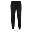 Spodnie Dresowe Slim Fit Organiczna Bawelna Polar L03810 - Black