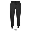 Spodnie Dresowe Slim Fit Organiczna Bawełna Polar L03810 - Charcoal Melange