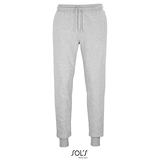 Spodnie Dresowe Slim Fit Organiczna Bawelna Polar L03810 - Grey Melange