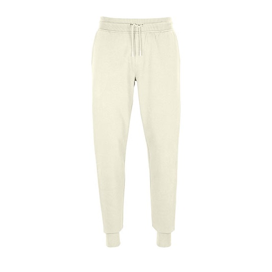 Spodnie Dresowe Slim Fit Organiczna Bawelna Polar L03810 - Off White