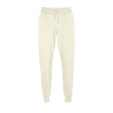 Spodnie Dresowe Slim Fit Organiczna Bawelna Polar L03810 - Off White
