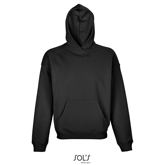 Bluza Unisex Oversize Bawełniana French Terry L03813 - Black