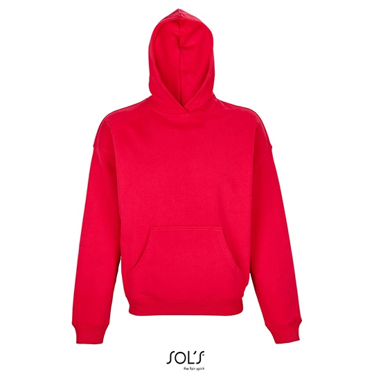 Bluza unisex oversize z kapturem L03813 - Bright Red