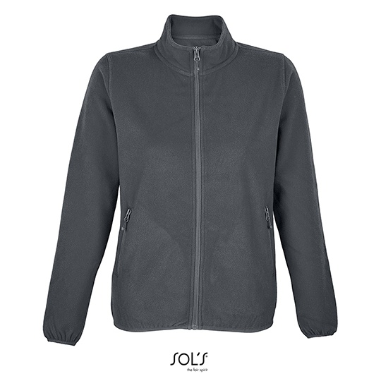 Bluza Damska Oversize Polar Recyklingowany L03824 - Charcoal Grey (Solid)
