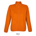 Damska bluza polarowa oversize na zamek L03824 - Orange