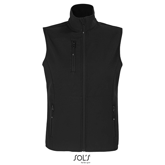 Bezrękawnik Damski Oversize Softshell z Recyklingu L03826 - Black