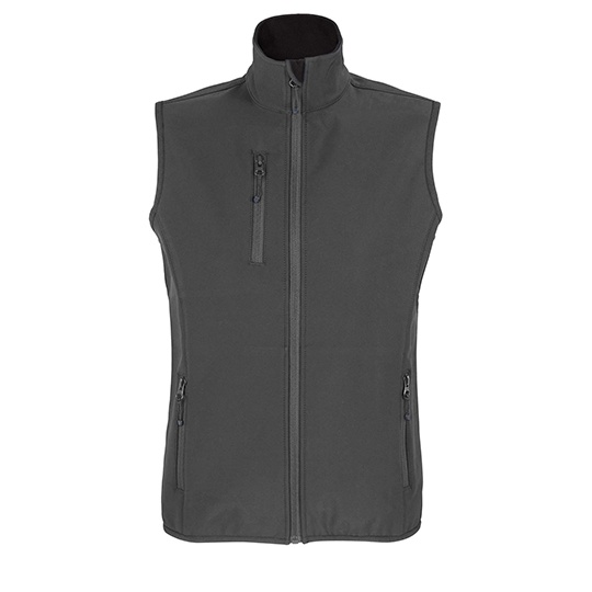 Bezrękawnik Damski Oversize Softshell z Recyklingu L03826 - Charcoal Grey (Solid)