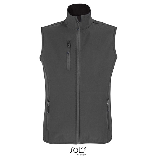 Bezrekawnik Damski Oversize Softshell z Recyklingu L03826 - Charcoal Grey (Solid)